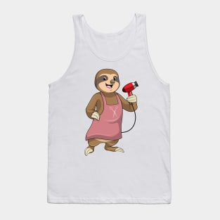 Sloth as Hair stylist with Hairdryer Tank Top